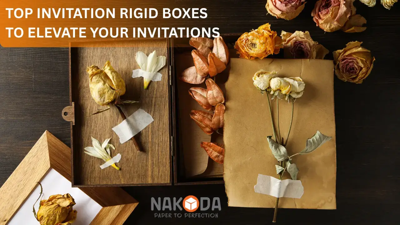 "Elevate every invitation with our premium rigid boxes – where elegance meets presentation