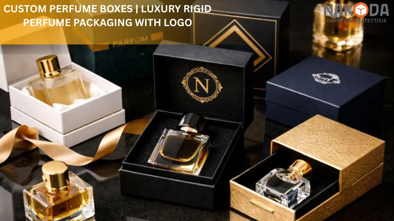 Luxury rigid perfume boxes with custom logo packaging