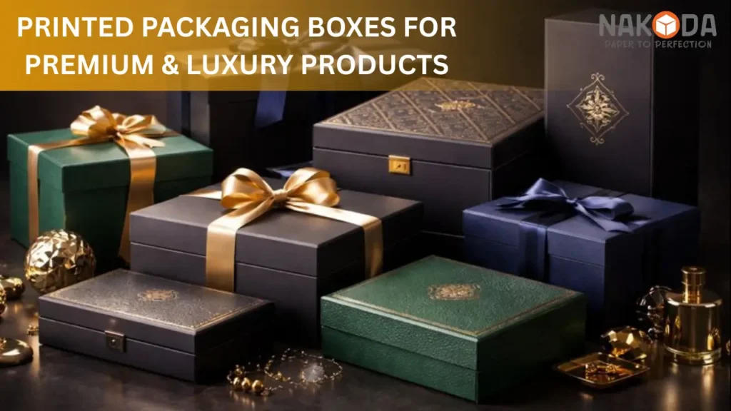 Printed packaging boxes designed for premium and luxury products